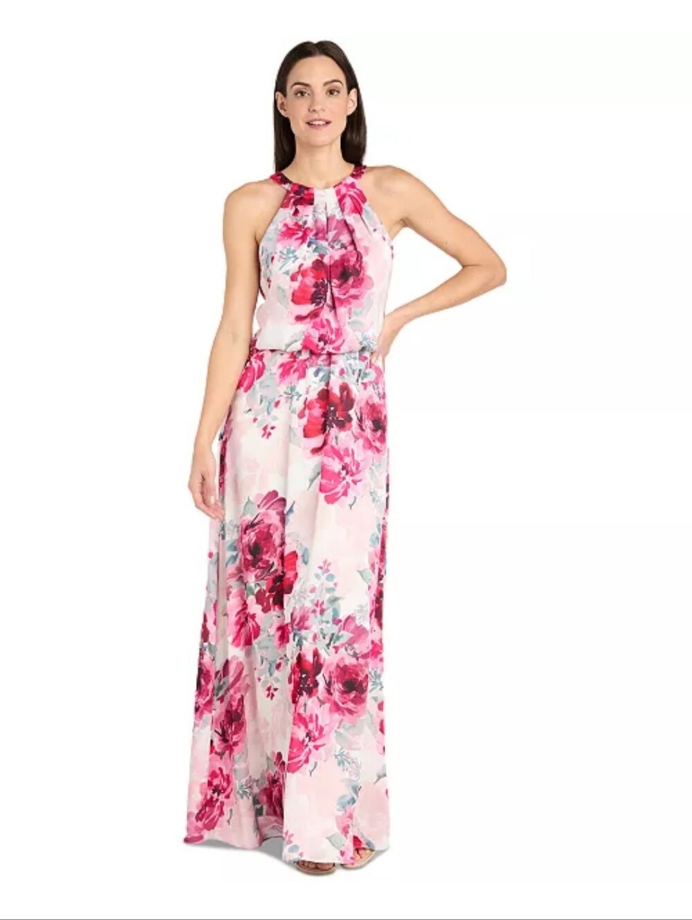 NWT R&M Richards Floral Maxi Dress Size 6 Wedding Guest Formal $149 Cocktail